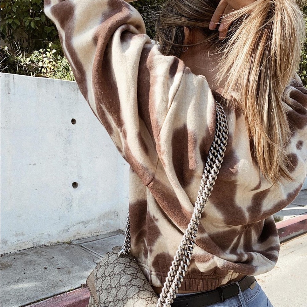 Cropped Tie Dye Sweatshirt